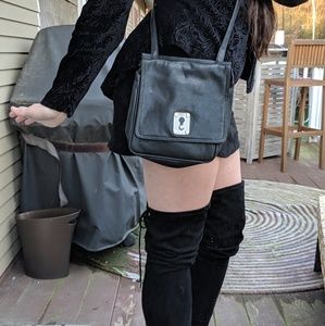 Black Leather Crossbody